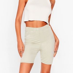 Nasty Gal Welcome to Jersey Longline Biker Shorts